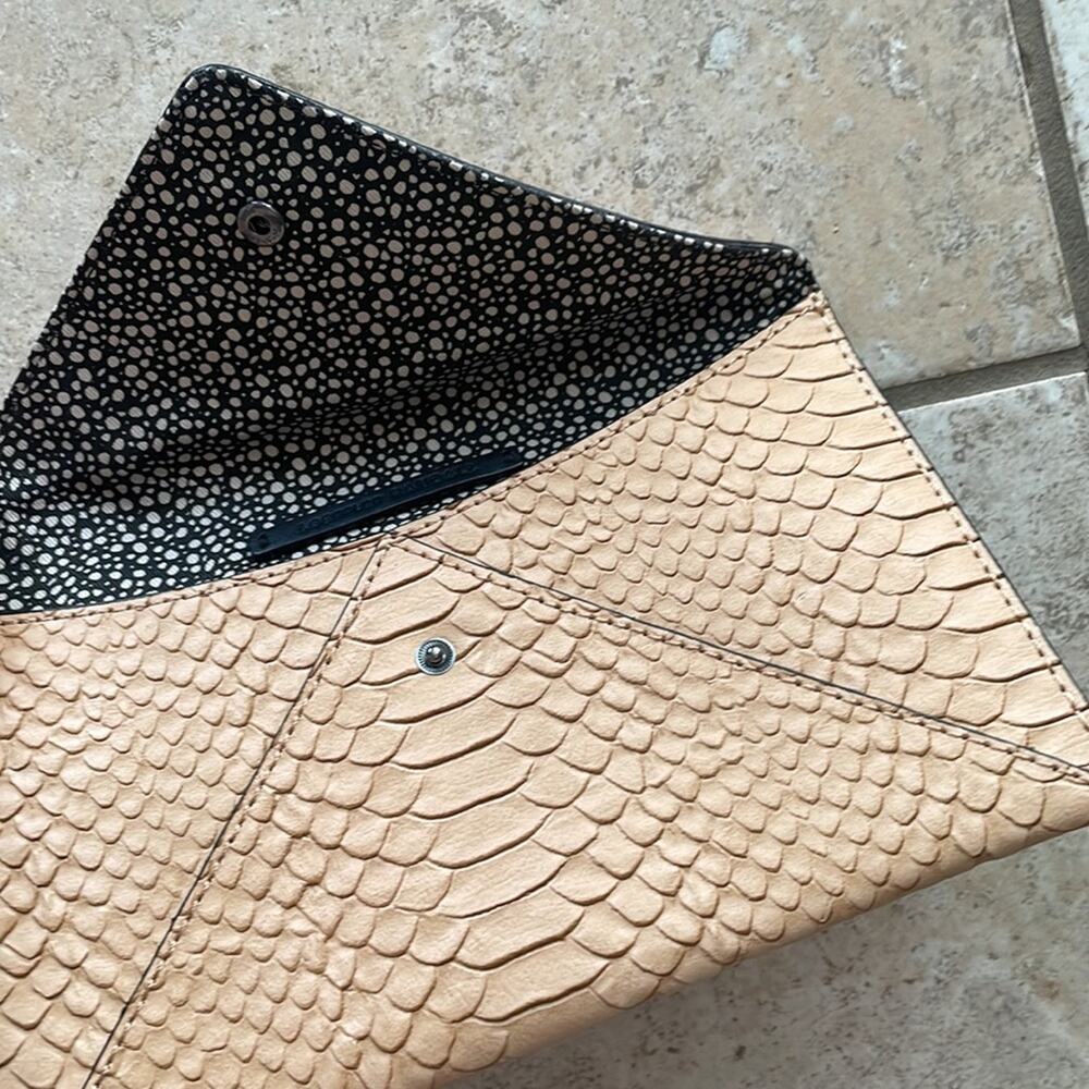 Loeffler Randall Python Embossed Envelope Clutch - image 8